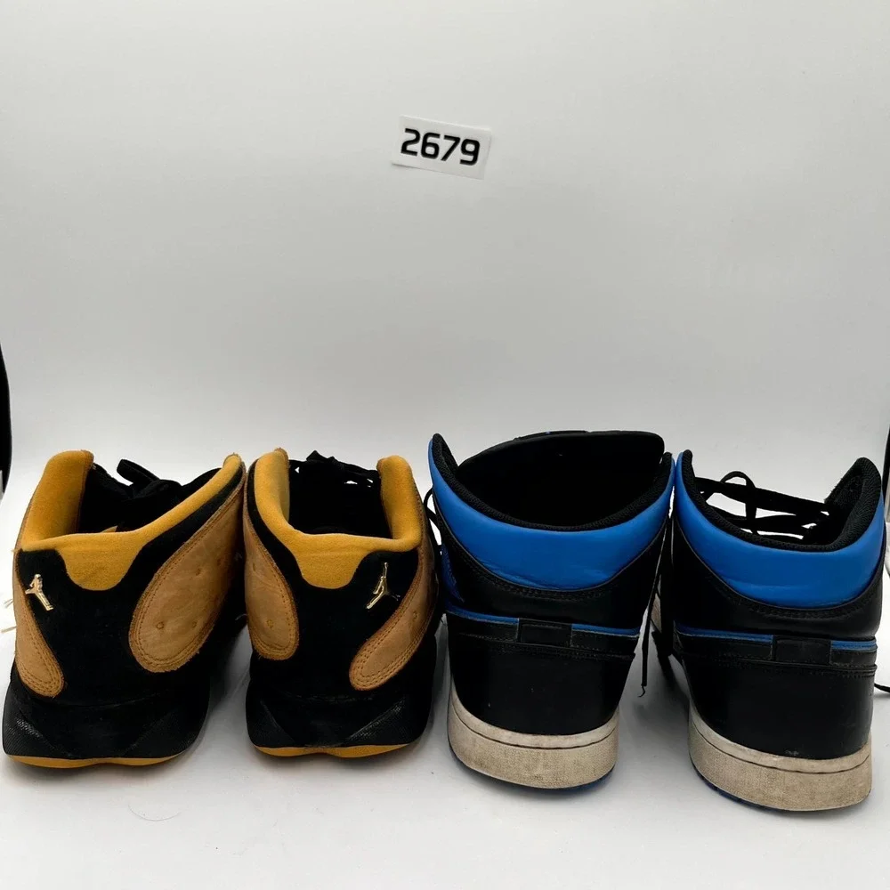 Lot Of 2 Nike / Air Jordan Men's 12 Basketball Shoes Multicolor Lace Up Sneakers